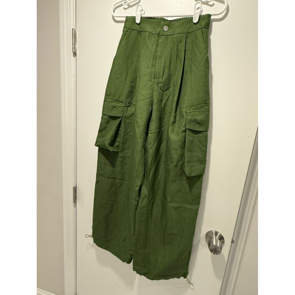 Halara Olive Green Wide-Leg Cargo Pants